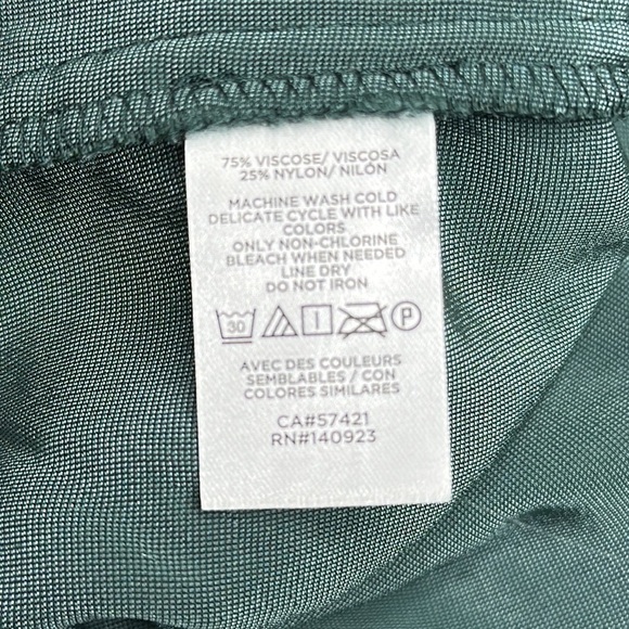 Loft | Velvet Puff Sleeve Top, Deep Spruce Green - Picture 9 of 10